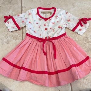 Well Dressed Wolf Pink and White Floral Kids Dress